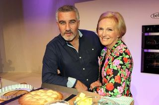 A picture of Paul Hollywood with Mary Berry at the opening of the BBC Good Food Show London