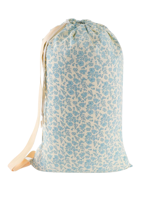 Blue Floral Laundry Bag