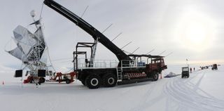 BLAST-Pol preparing for launch in Antarctica in December 2012.