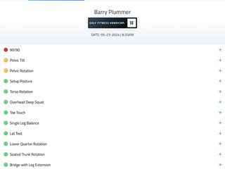 TPI Screening results for Barry Plummer