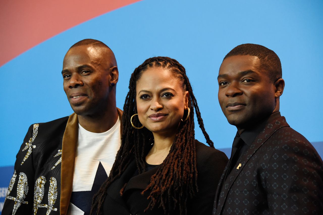 Selma director Ava Durvernay with actors Colman Domingo and David Oyelowo 