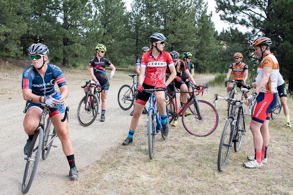 The Montana Cross Camp women out on a group ride