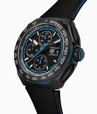 Tag Heuer Formula 1 Chronograph, black watch with blue details