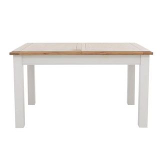 Wooden Hamilton Extending Dining Table with white legs