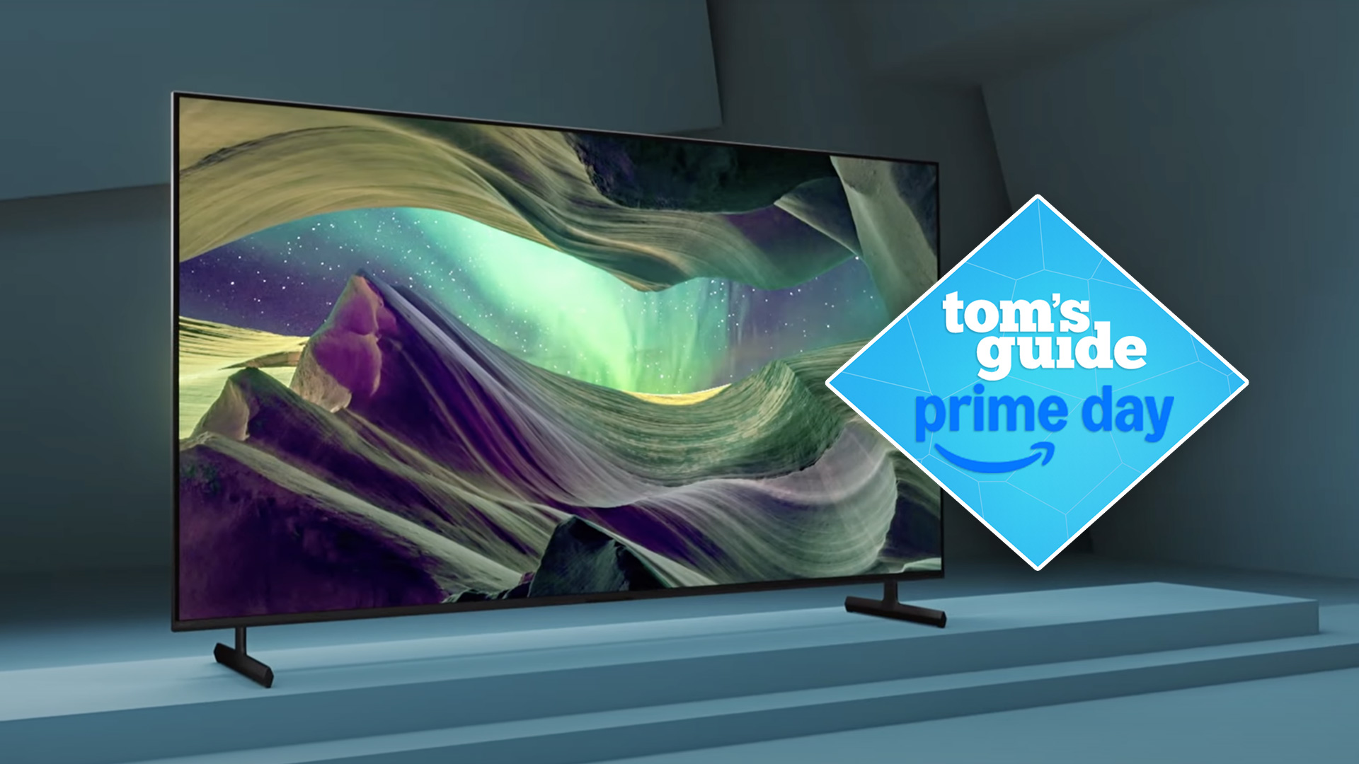 Sony Bravia X85L product image with Prime Day deal badge overlaid