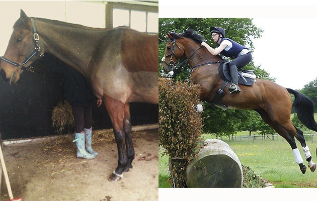 “This is my ex-racehorse Bernabeu (Beau). I have had him for nearly six years and in that time we have competed successfully in British Eventing (BE) and shown at county level. He really is my one in a million!” — Elise Clements