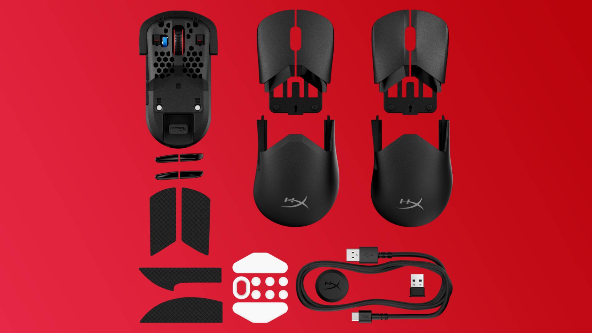 The HyperX Saga and Saga Pro are magnetic build-a-mouse kits with interchangeable components and the option to add 3D printed parts