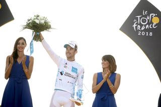 Pierre Latour wins the white jersey at the 2018 Tour de France