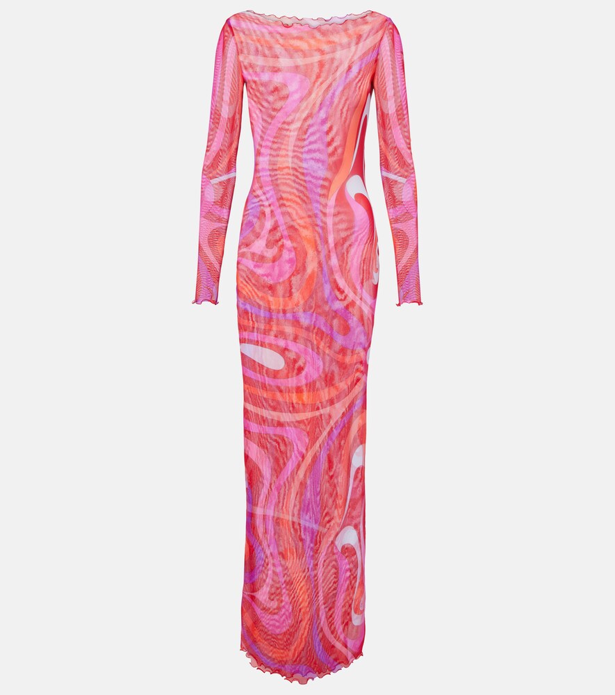 Marmo Semi-Sheer Maxi Dress