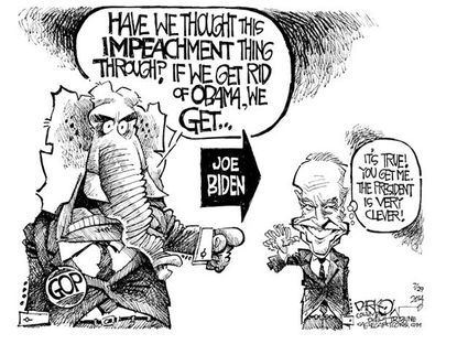 Political cartoon Republicans impeachment