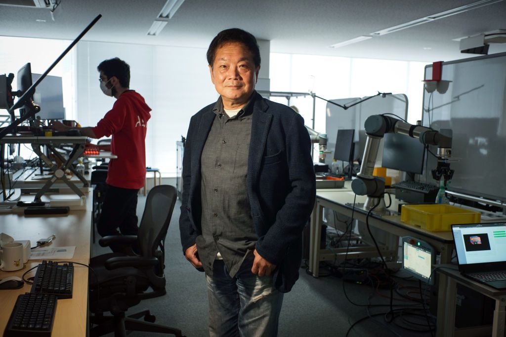 PlayStation creator Ken Kutaragi in his workshop.