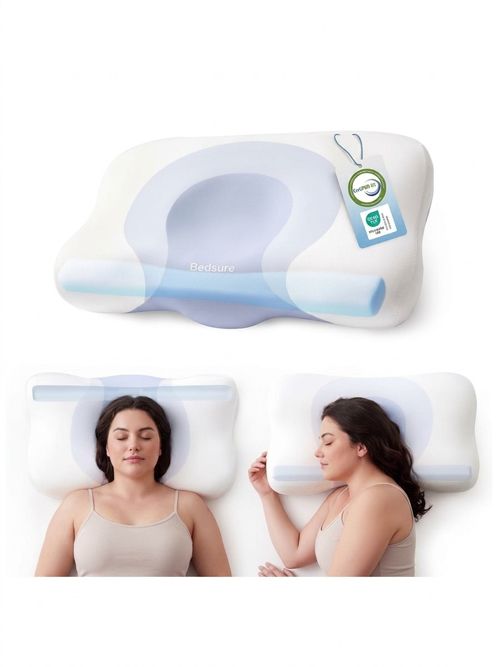 Bedsure Cervical Memory Foam Neck Pillow