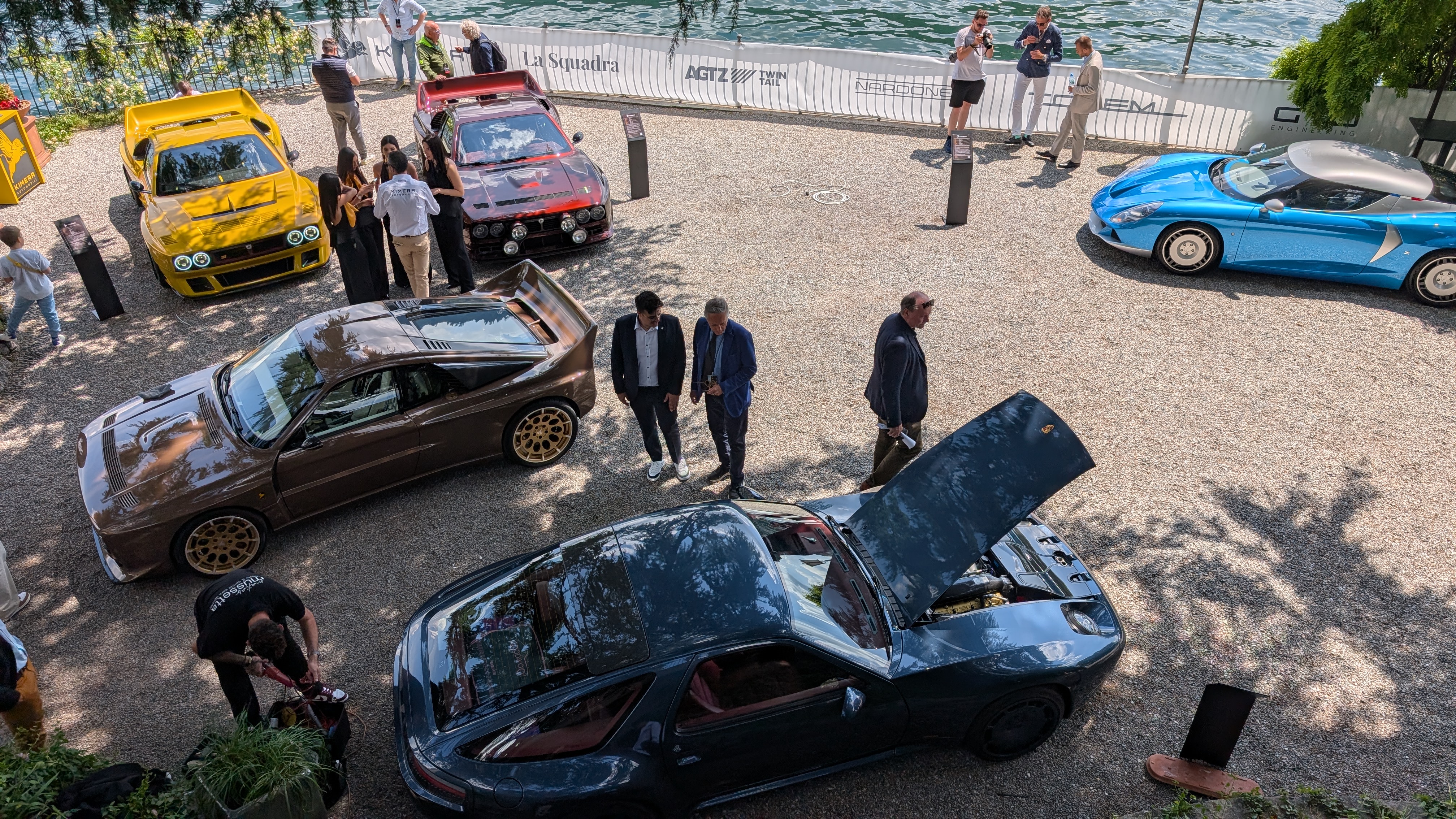 Kimera EVO38 (top left), the 928 by Nardone Automotive (foreground) and the AGTZ Twin Tail by La Squadra and Zagato (top right)