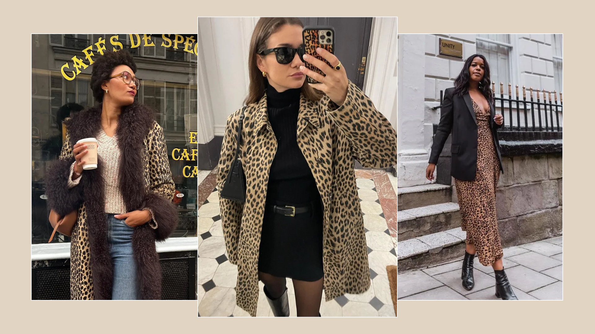 An image of style insiders showing how to wear leopard print.