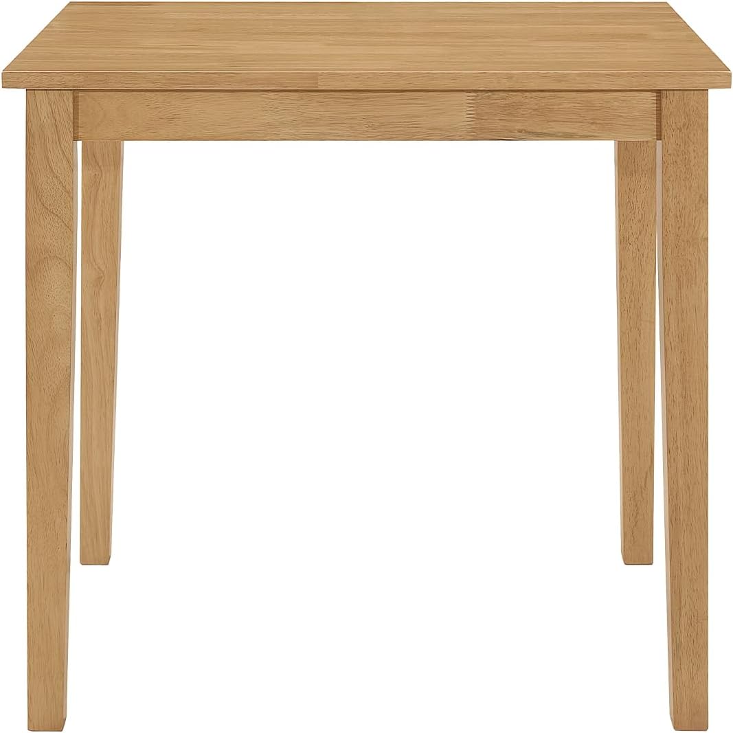 Hallowood Furniture Ledbury Small Rectangular Light Oak Kitchen Table, Wooden & Space-Saving Dining Table for Home, Kitchen, Offices, Apartments and Cafe (80cm)