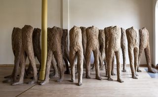 Outdoor exhibition by Magdalena Abakanowicz