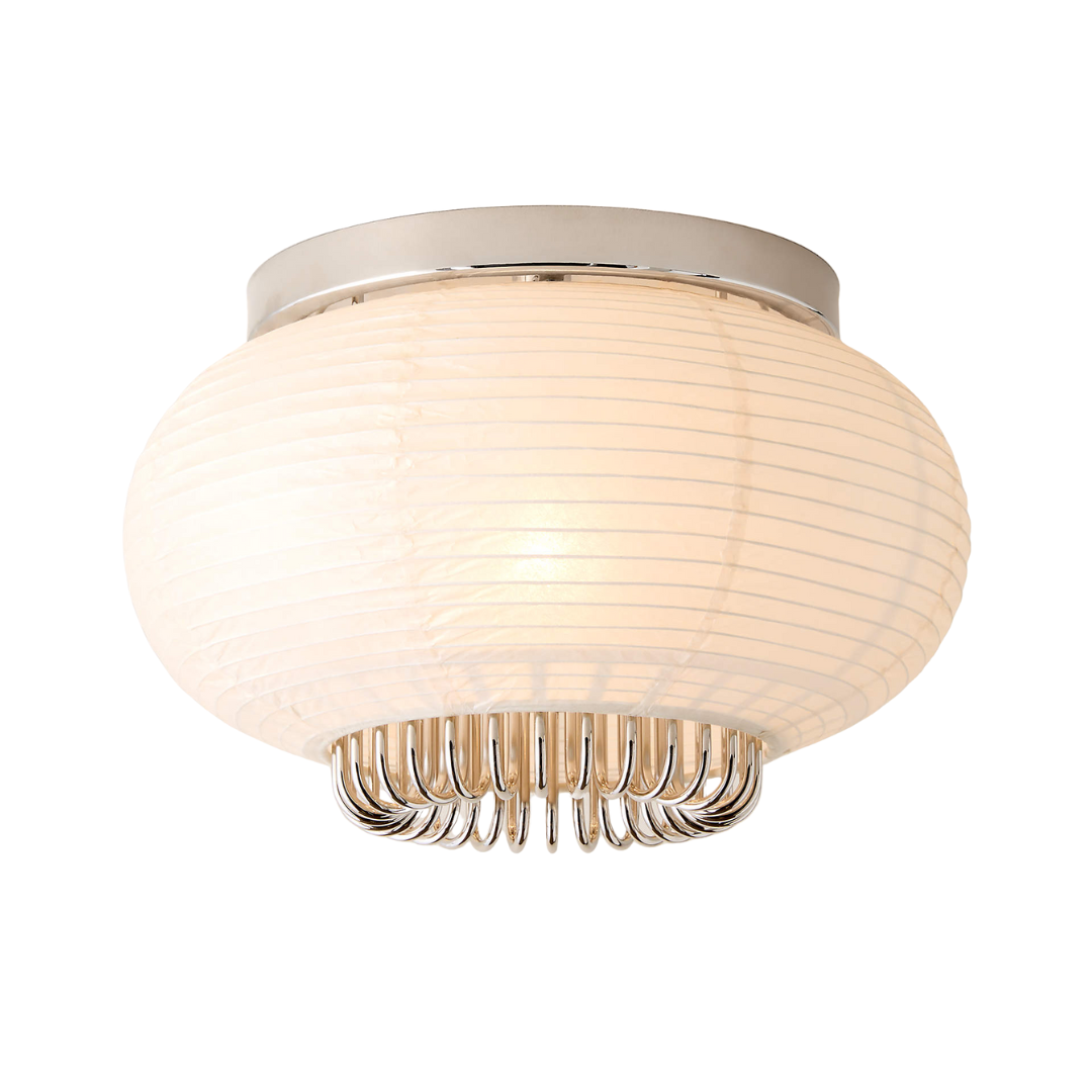CB2 x Kravitz Design, Nagara Rice Paper Flush Mount Light