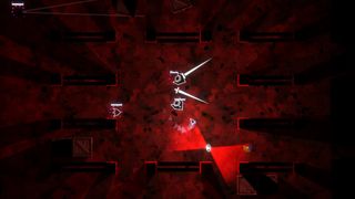 A fight in a red-lit room in Void Sols.