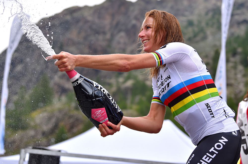 Annemiek Van Vleuten (Mitchelton-Scott) wins the stage 7 mountain time trial at the Giro Rosa