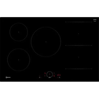 Neff black induction hob with five rings