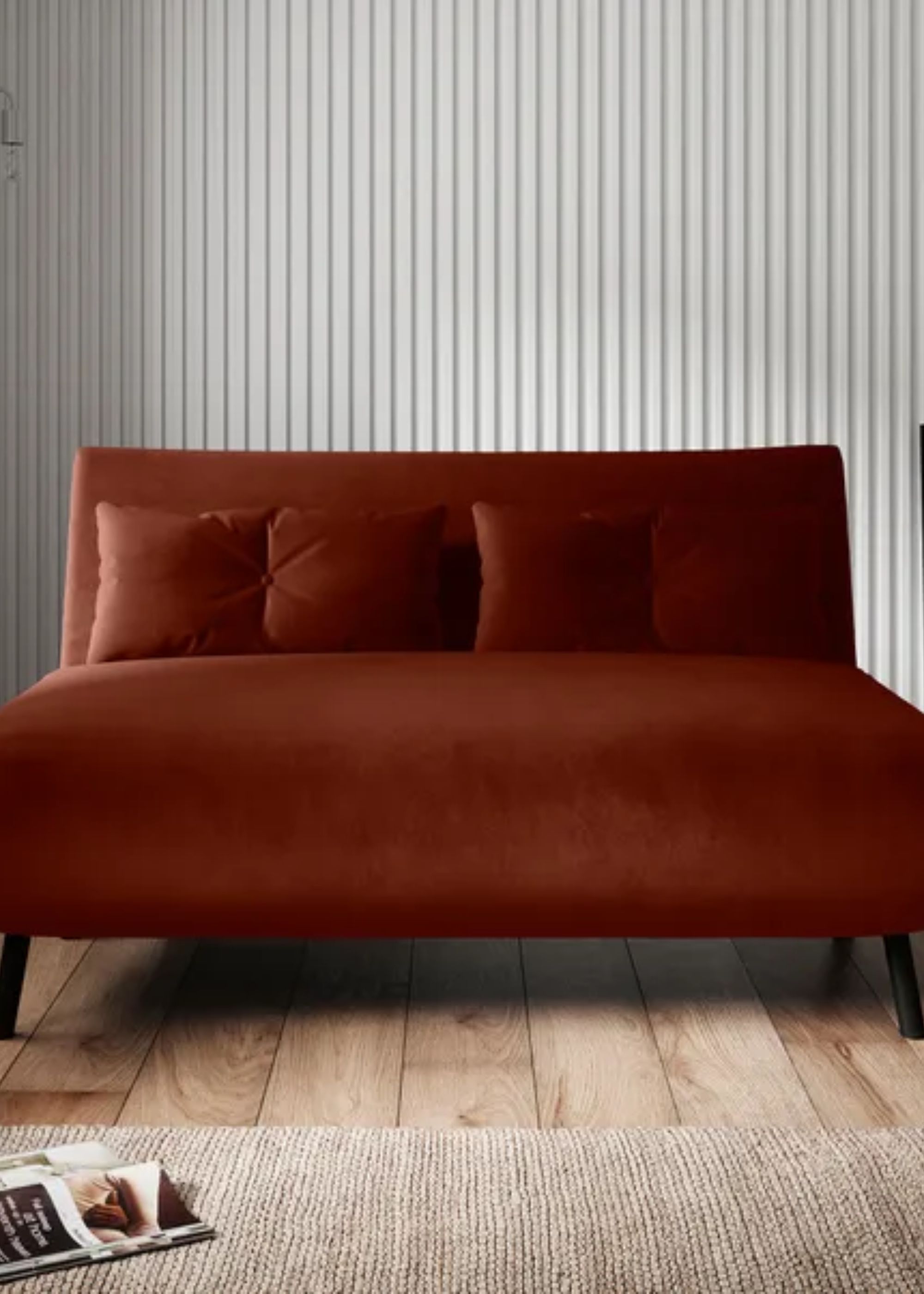 Dunelm , Phoebe Velvet Double Sofa Bed