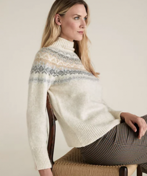m&s fairisle jumper womens