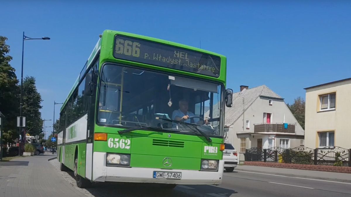 The 666 bus in Poland