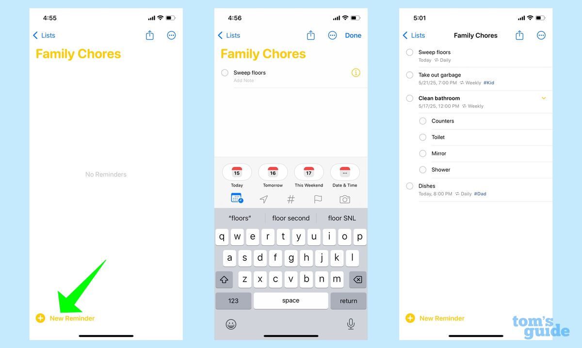 How to share and assigns tasks in reminders on your iPhone | Tom's Guide