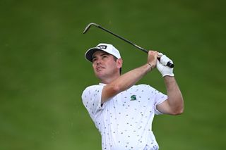 Louis Oosthuizen takes a shot at the 2023 AfrAsia Bank Mauritius Open