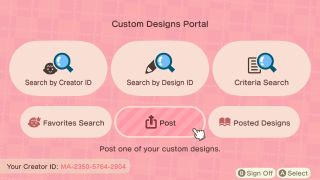 Animal Crossing: New Horizons Custom Design Portal