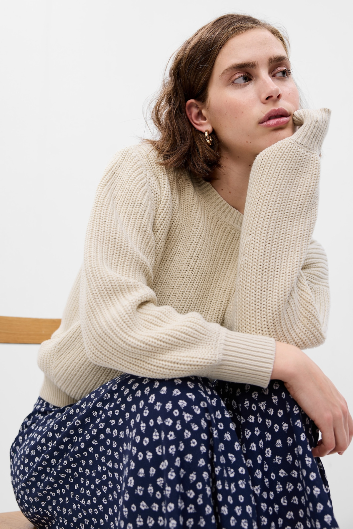 Gap Shaker-Stitch Crewneck Sweater