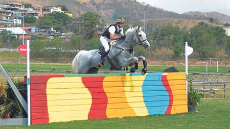 Pictured Australian Olympic team bronze medallists Stuart Tinney and Pluto Mio at the Rio Olympics.
