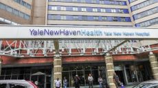 Yale New Haven Health sign pictured at New Haven Hospital in Connecticut, USA.