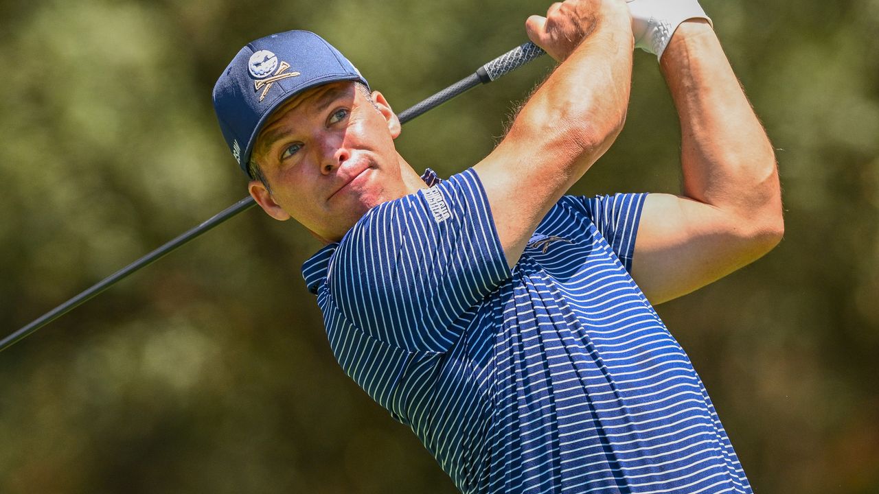 Paul Casey takes a shot at the 2023 LIV Golf Andalucia tournament