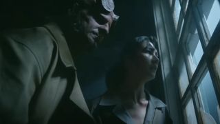 Jack Kesy and Adeline Rudolph in Hellboy: The Crooked Man