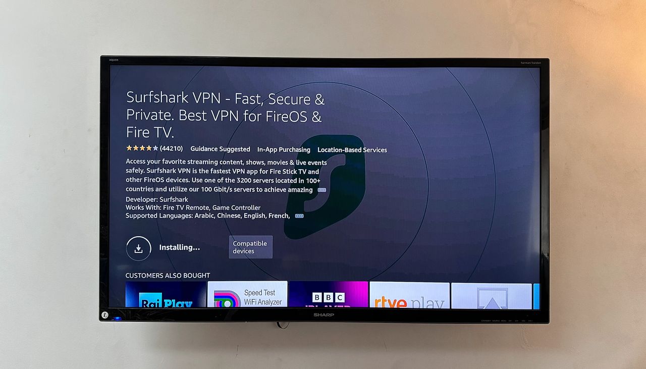 Surfshark VPN setup on a Fire Stick