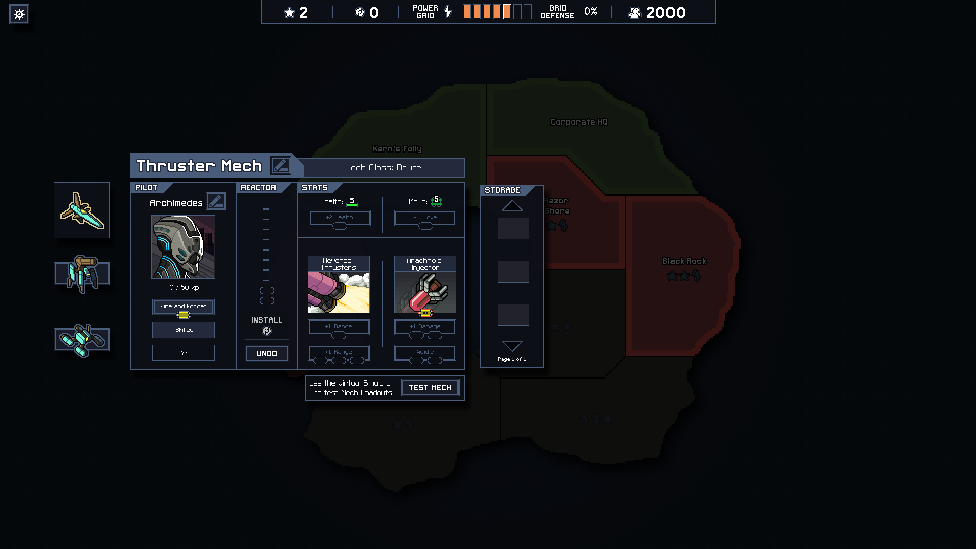 Into the Breach: Advanced Edition screen