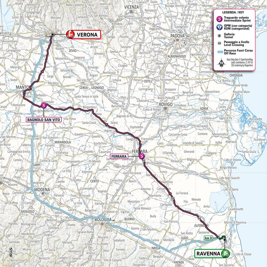 Stage 13 map 2021 Giro d'Italia