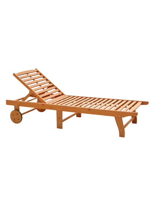 Aurelius Acacia Wood Chaise Lounge Chair