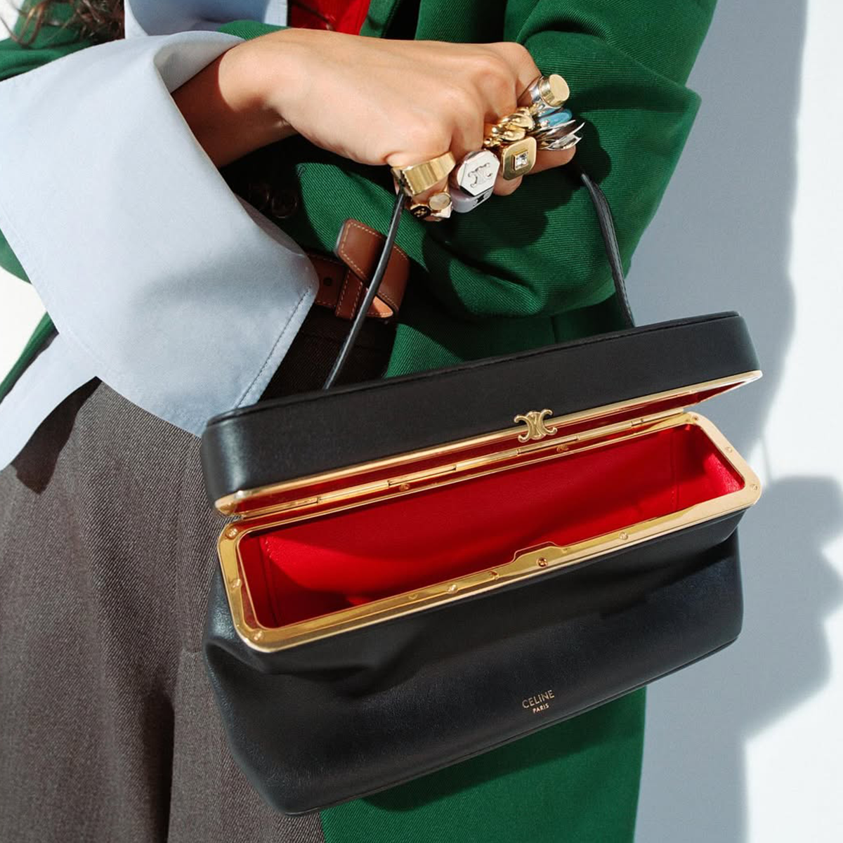 a collage of street-style, celebrity, and brand campaign imagery featuring the buzziest luxury items of spring 2026