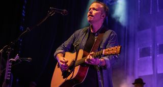 Jason Isbell plays a Martin dreadnought onstage in Norway