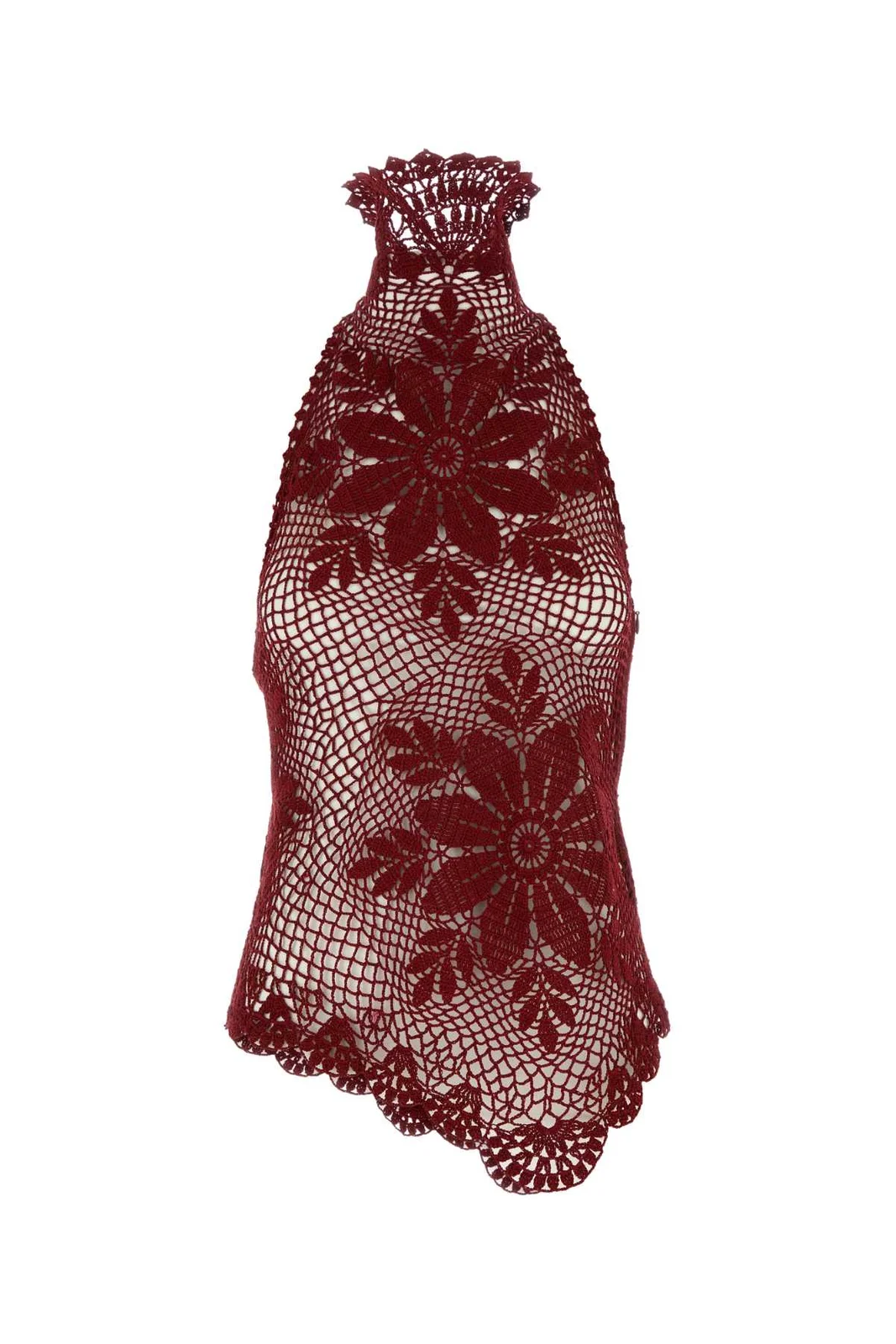 Magda Butrym, Magda Butrym Lace Crochet High Neck Blouse