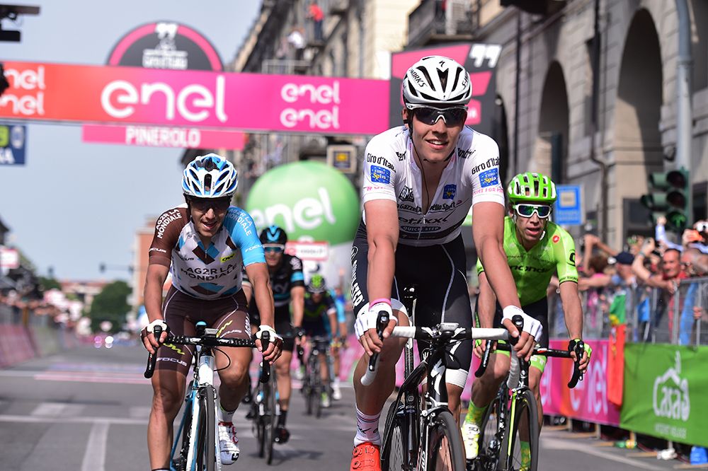 Bob Jungels (Etixx-Quickstep) happy to hear his teammate won