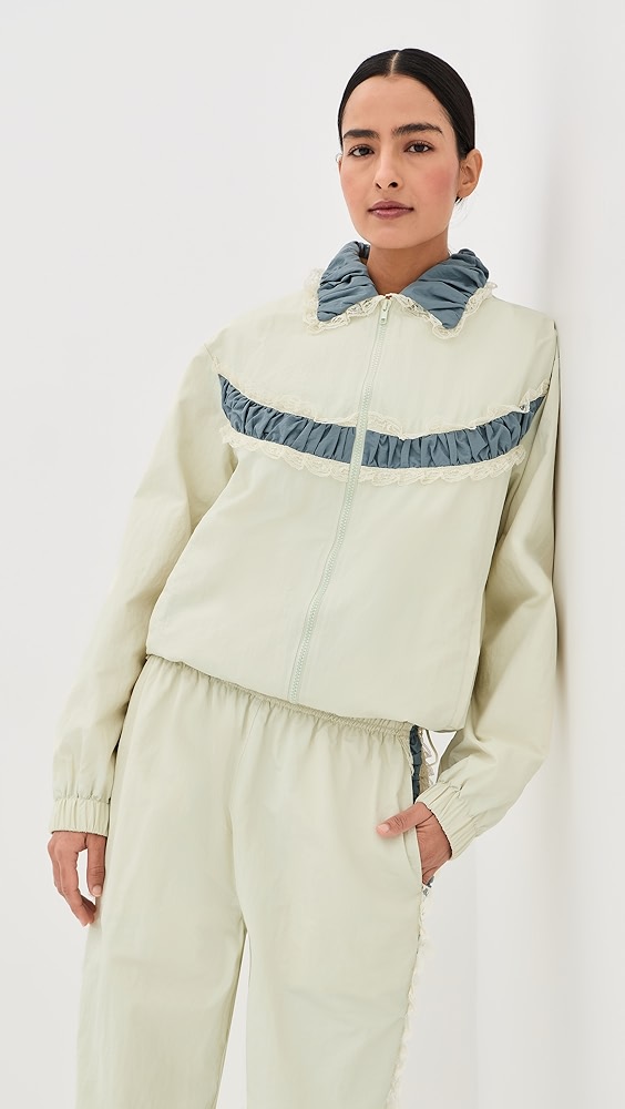 Tanner Fletcher Kennedy Ruched Stripe Track Jacket