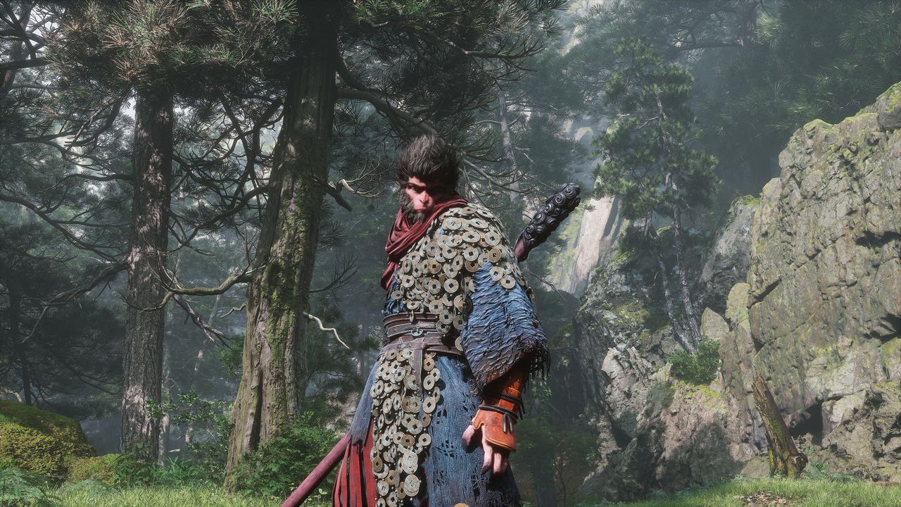 A screenshot from Black Myth: Wukong showcasing the use of the game's photo mode, with maximum graphics settings