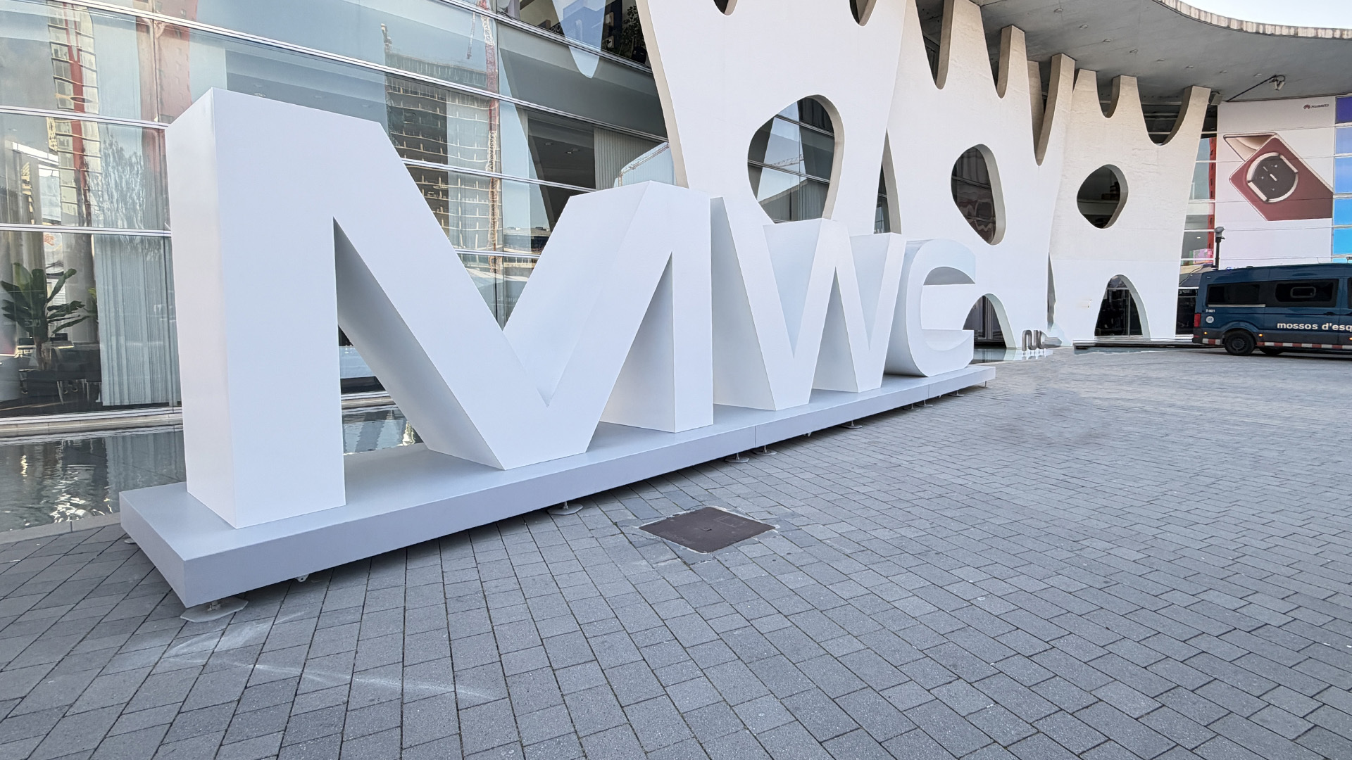 MWC sign outside Fia Gran Via in Barcelona (March 2026)