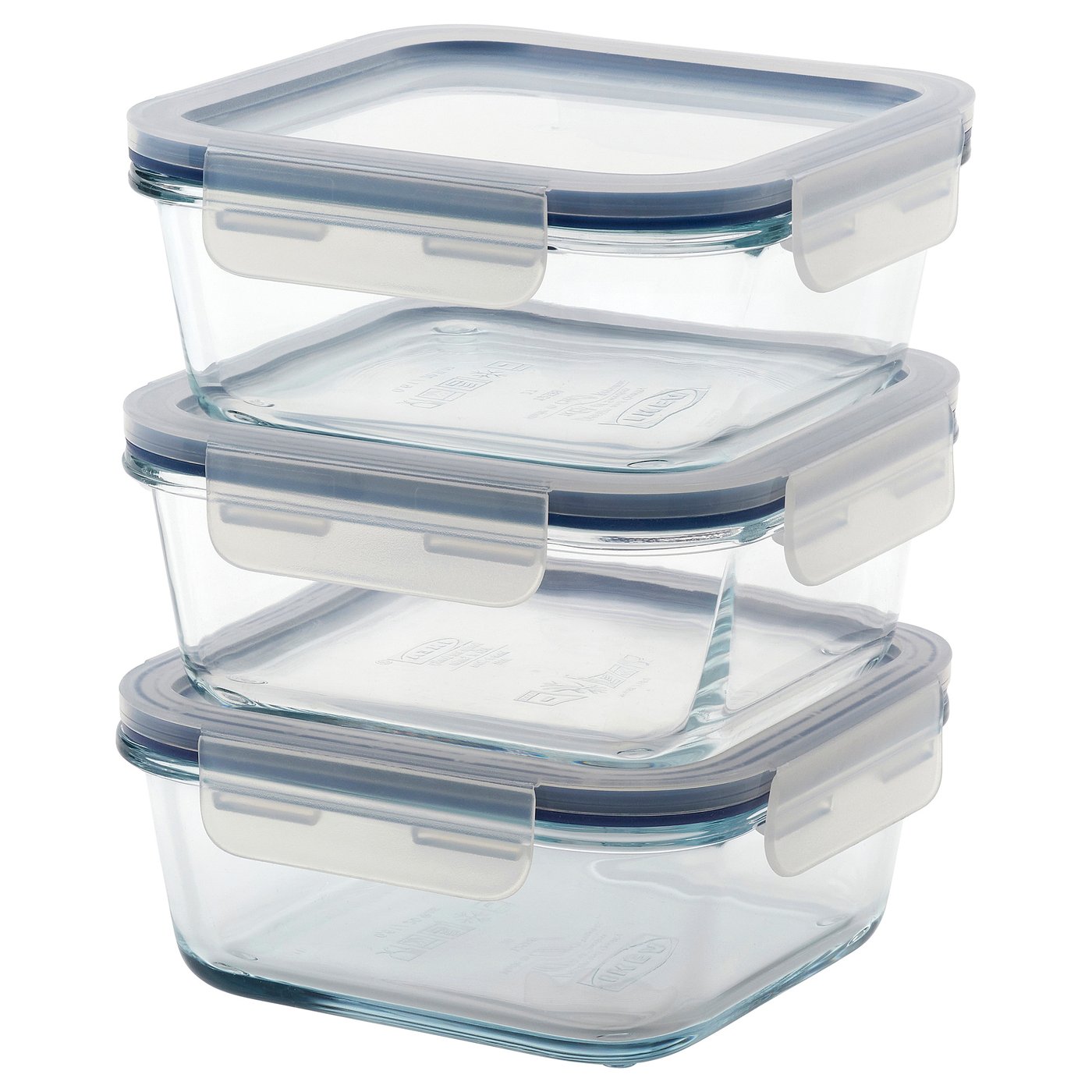 Ikea 365+ Food Container With Lid - Square/glass 20 Oz