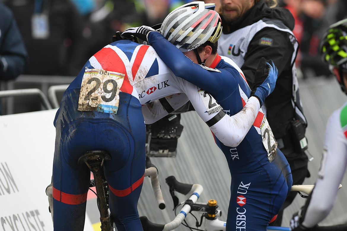 The British team celebrates their success