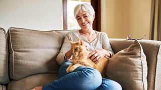 Woman and cat