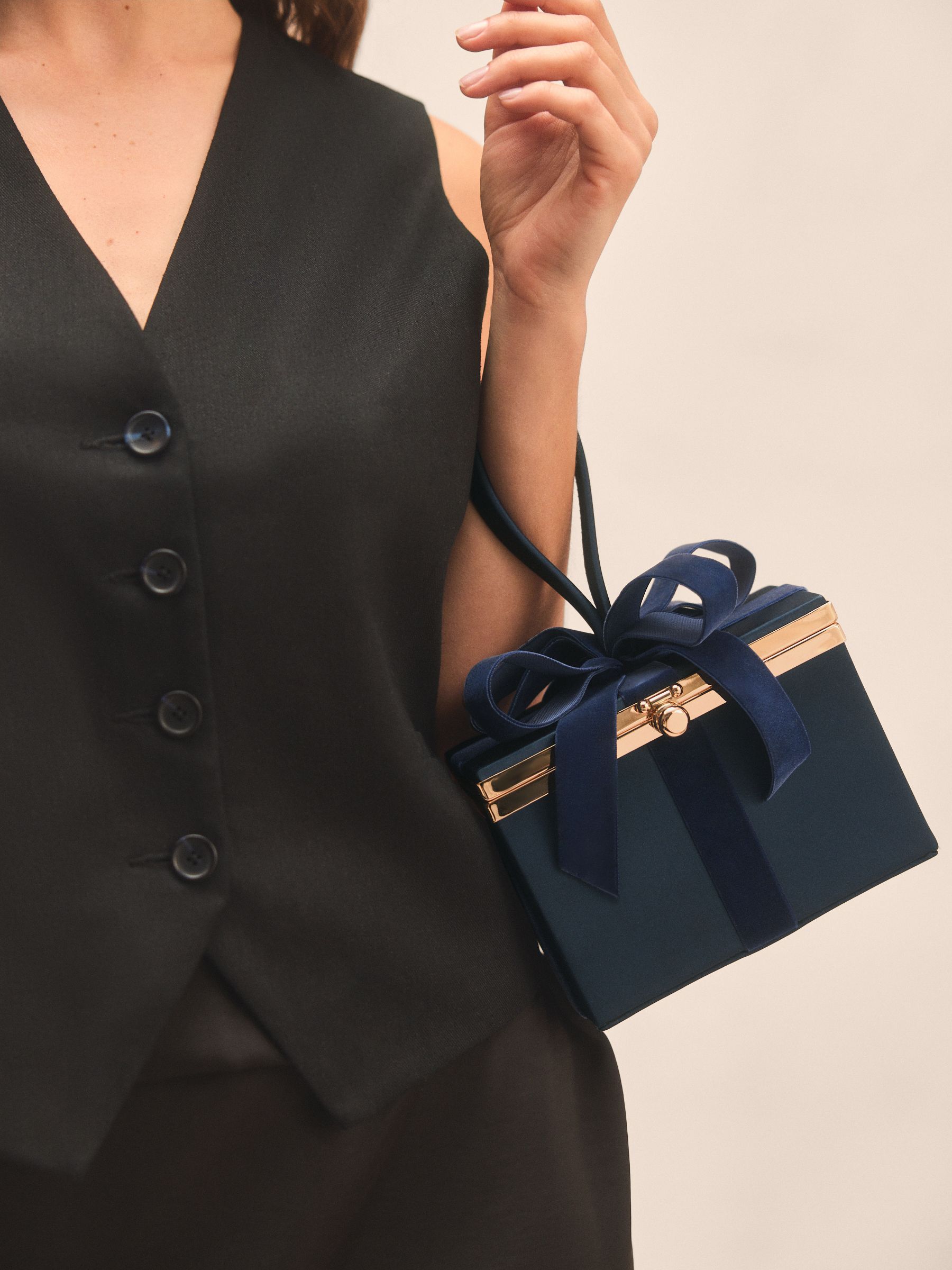 Navy Tabitha Simmons X Next Present Bow Bag